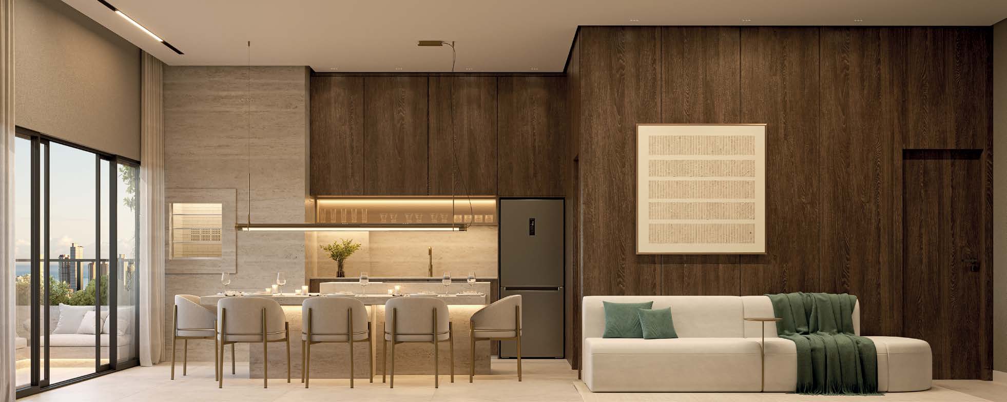 Interior de loft duplex no Aura Residence