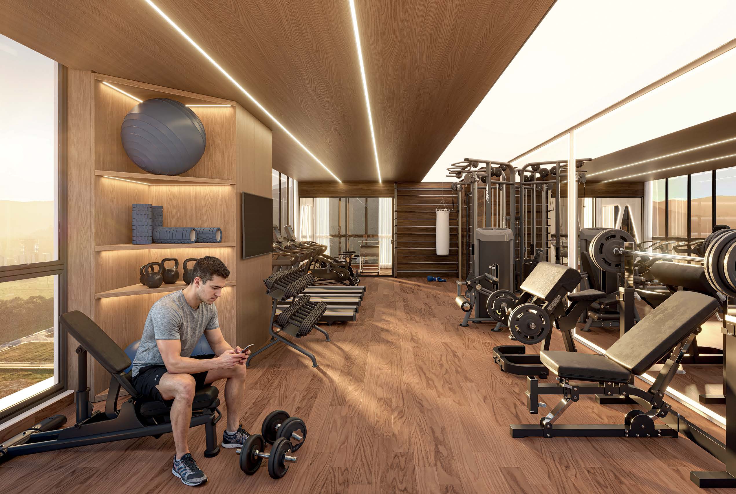 Academia completa do Aura Residence