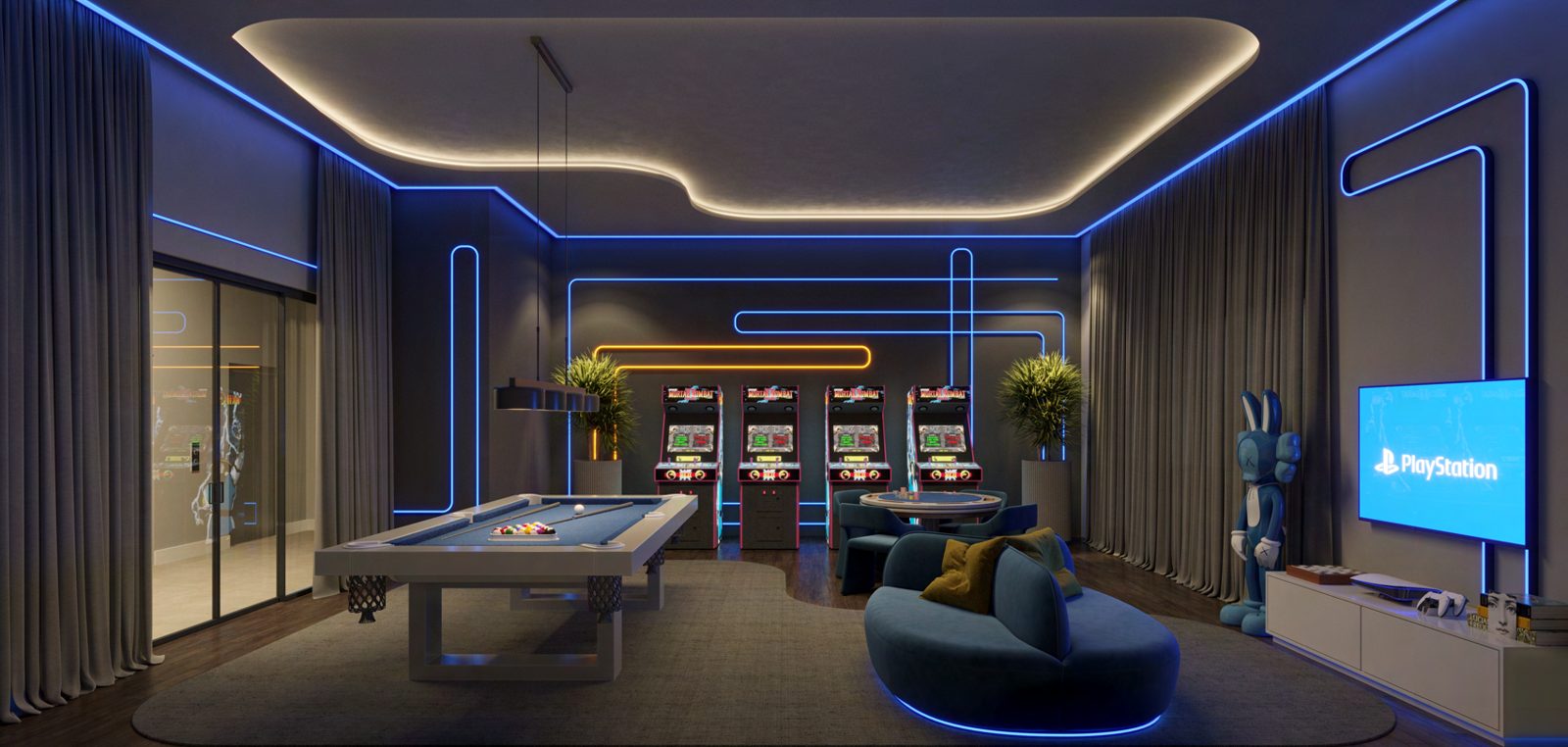 Sala de jogos do 14 Bis Home Club