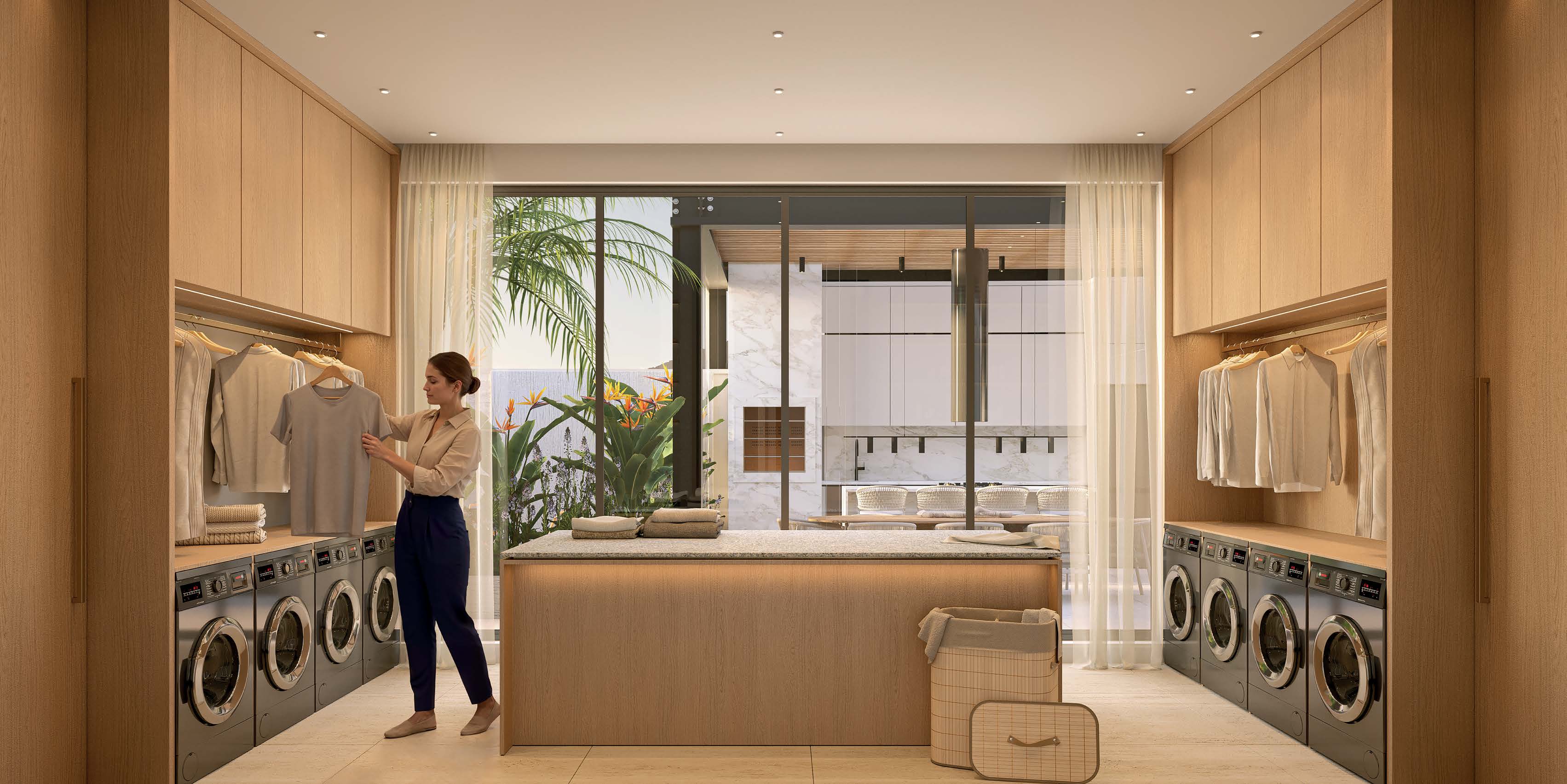 Lavanderia compartilhada do Aura Residence