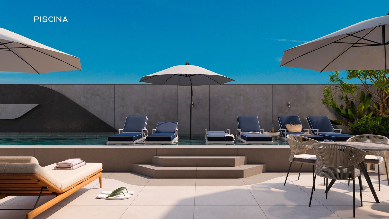 Piscina adulta no Falcon Sky Tower