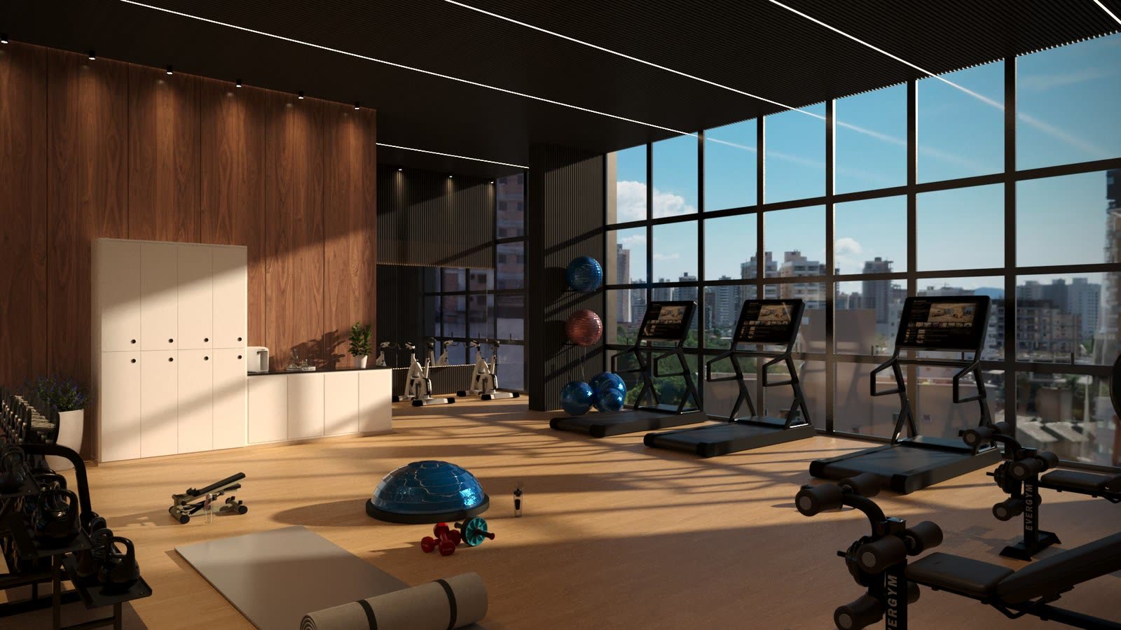 Espaço fitness do Summer Bay Home