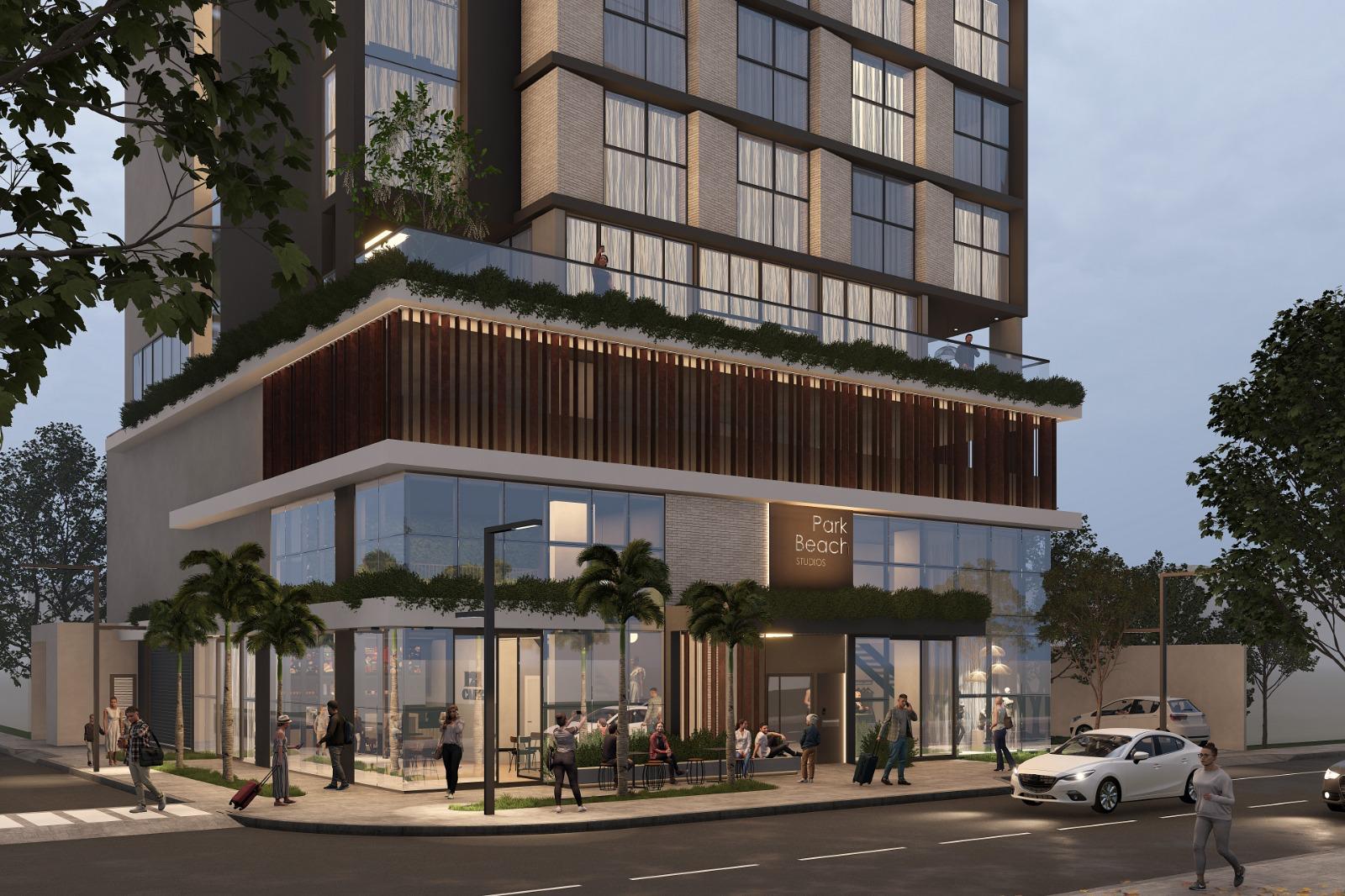 Sky lounge e convivência do Park Beach Studios