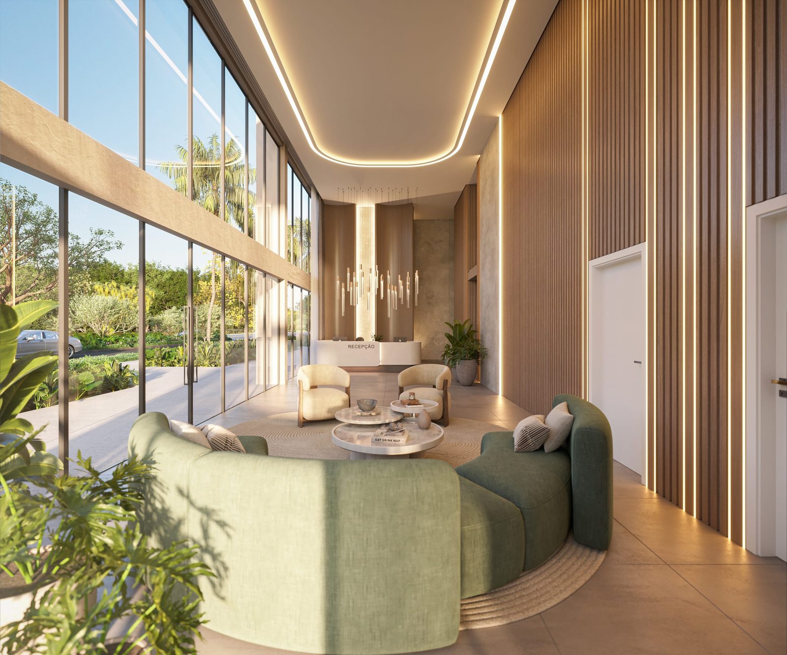 Lobby de entrada da torre do Verenna