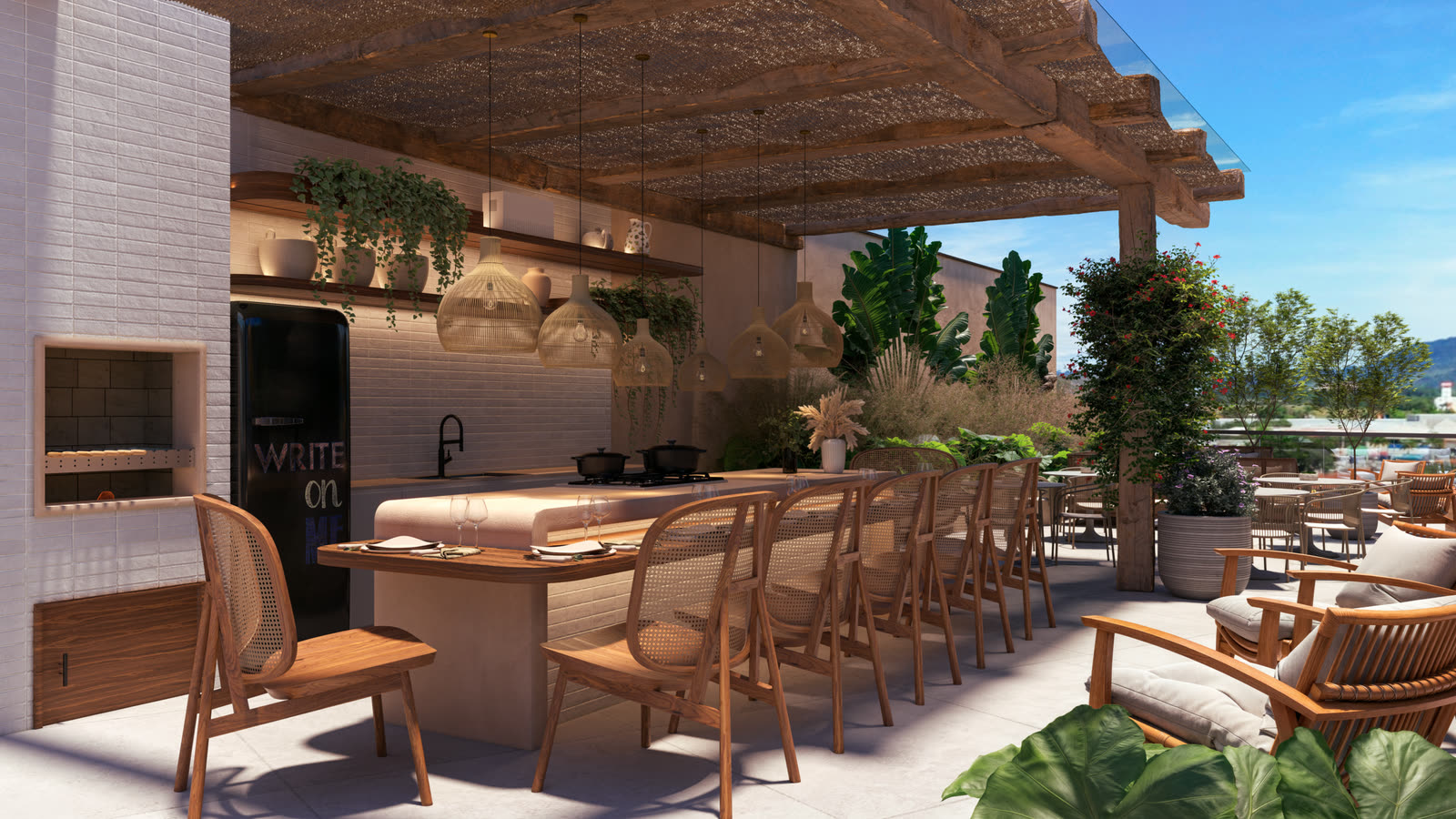 Espaço gourmet externo do Summer Bay Home