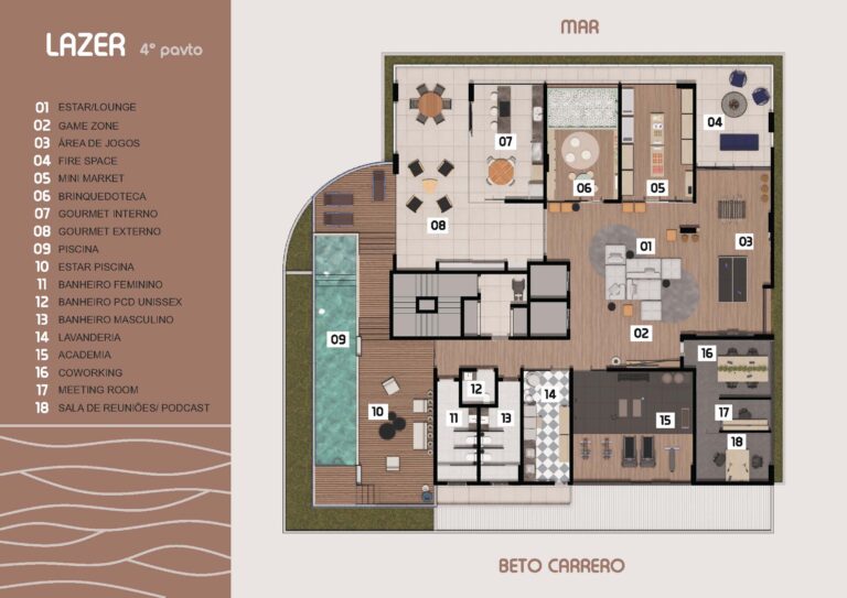 Planta 2 do Park Beach Studios em Penha SC