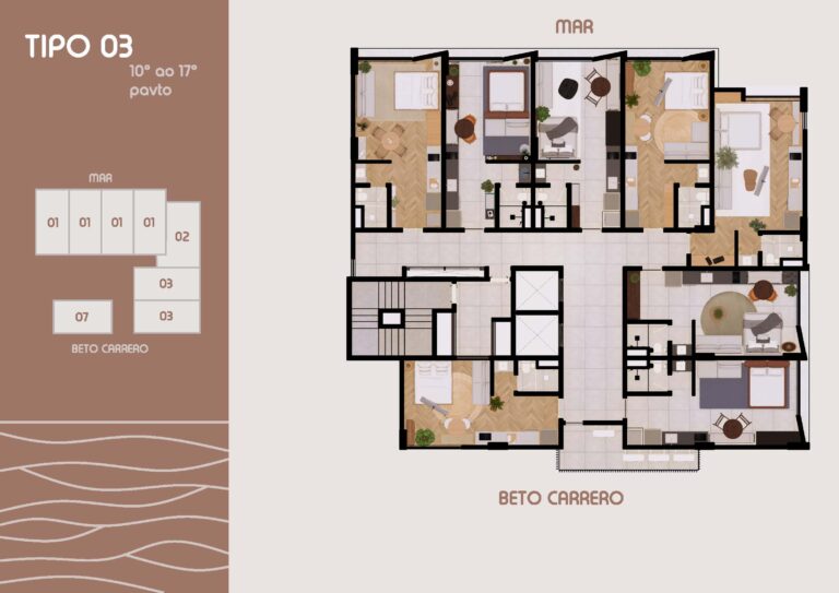 Planta 5 do Park Beach Studios em Penha SC