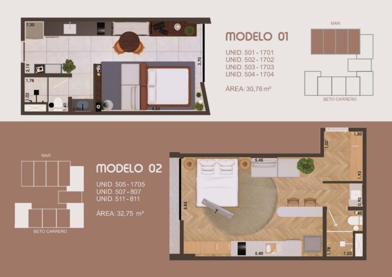 Planta 6 do Park Beach Studios em Penha SC