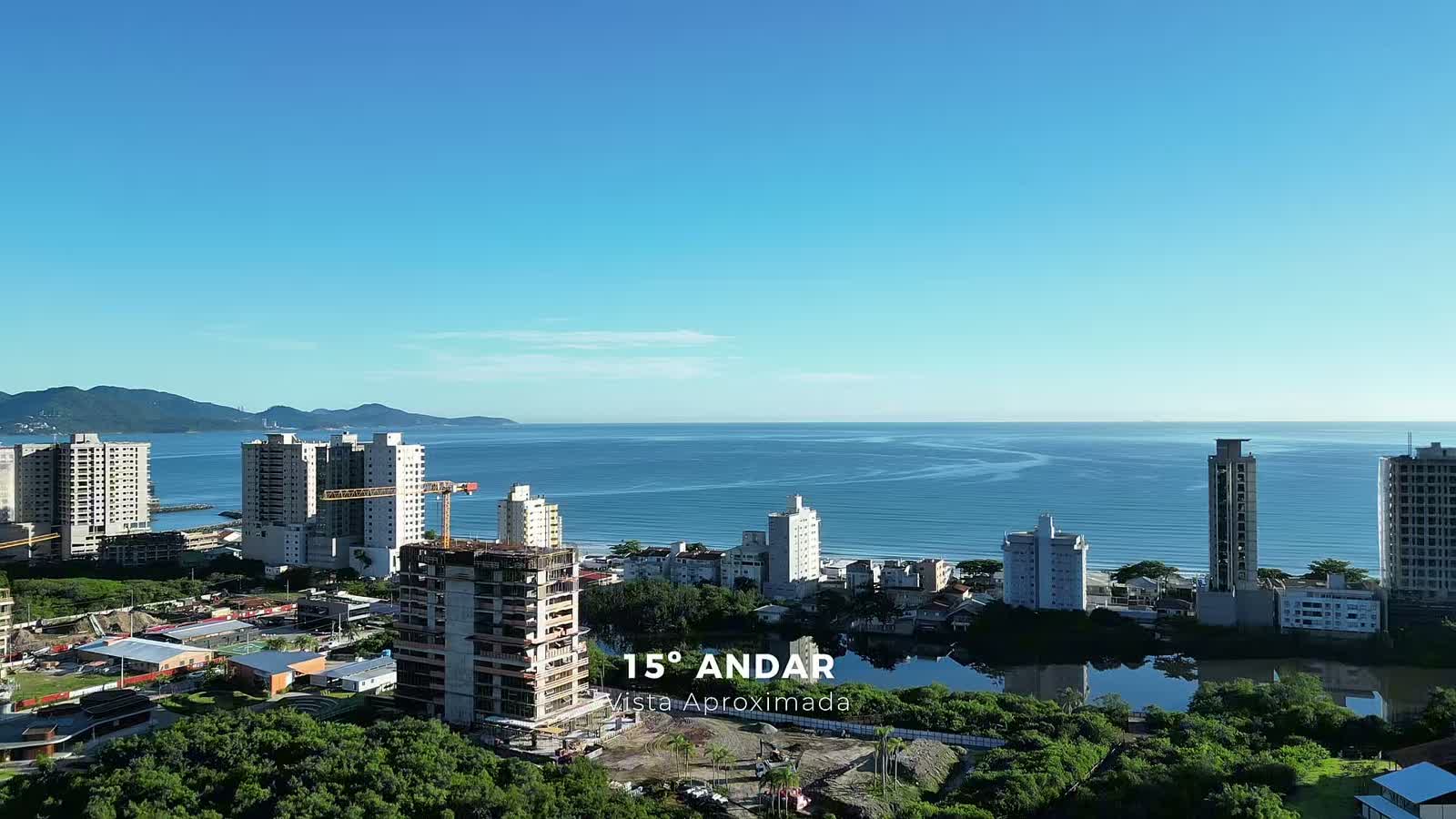 Vista aproximada de andar intermediário do Terra Tower em Porto Belo